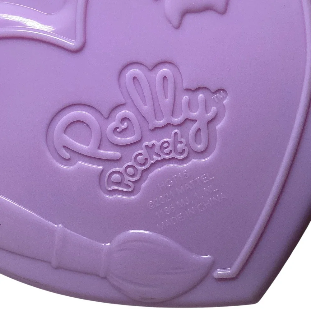 Polly Pocket Heart Studio Art Painting Playset Purple 2021 Mattel Compact Only
